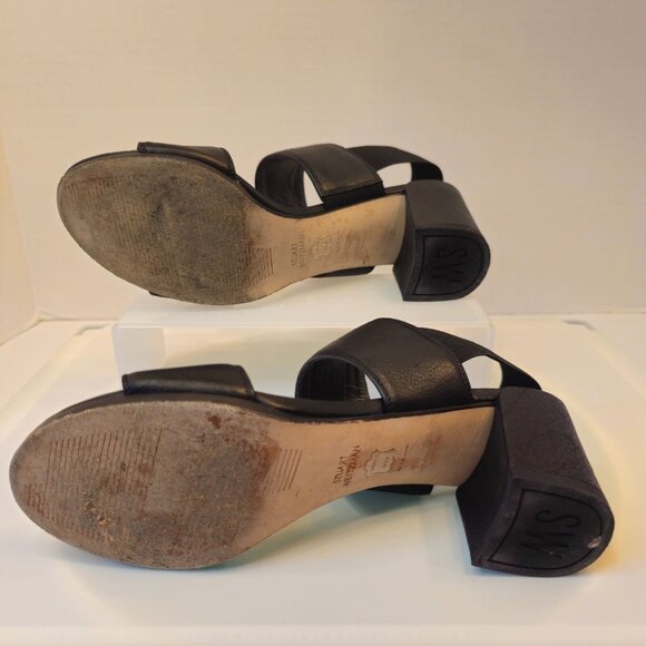 Stuart Weitzman Accesschorus Heeled Sandals Strap Stretc Black Size 6B/36 - Picture 12 of 12